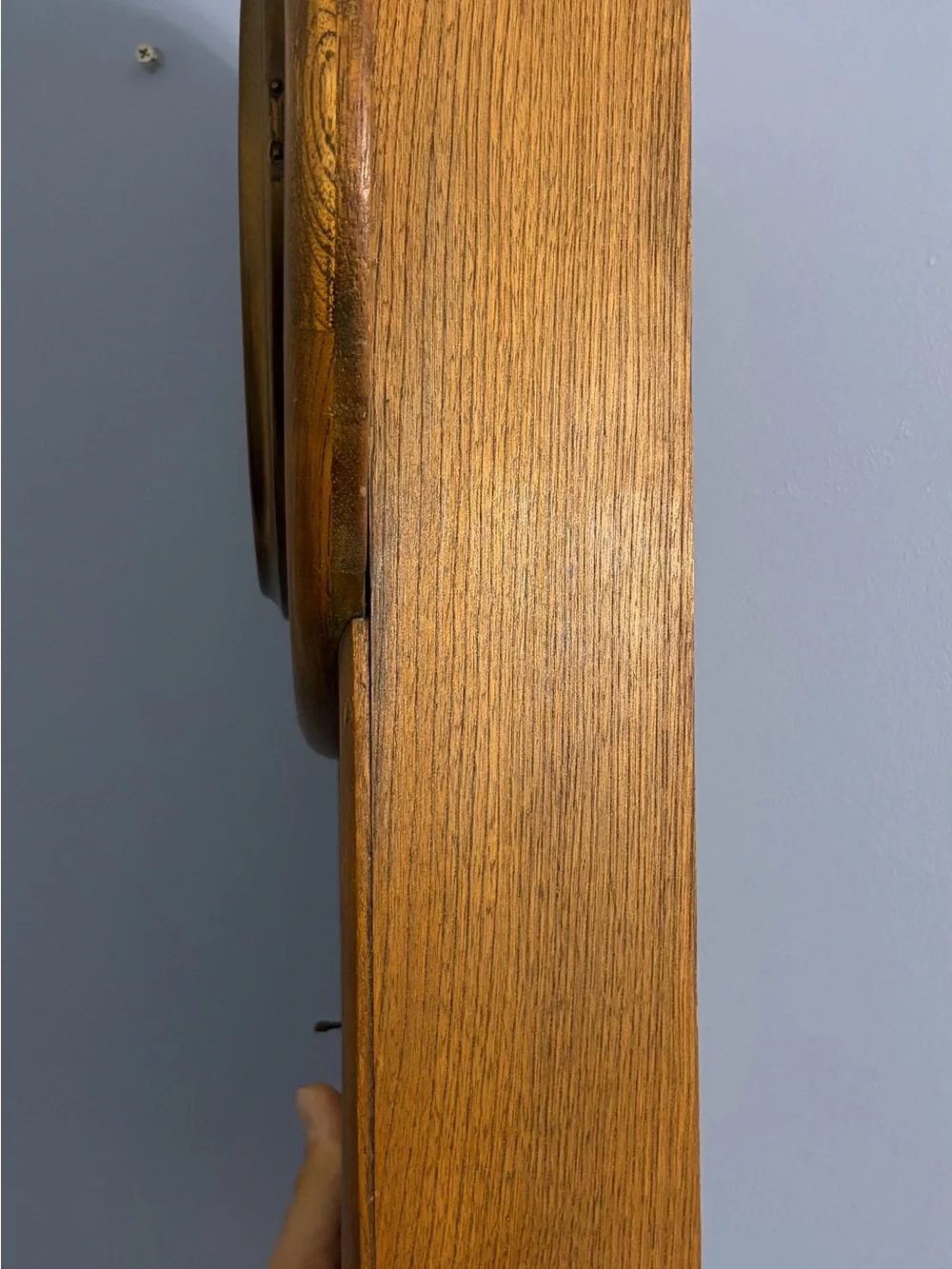 Antique Oak Regulator A Wall Clock – 8-Day Key Wind, Works Great!